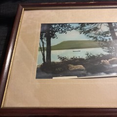 2 Vintage 1950s Framed Signed Arthur Tefft Photographs Lake Pleasant NY New York