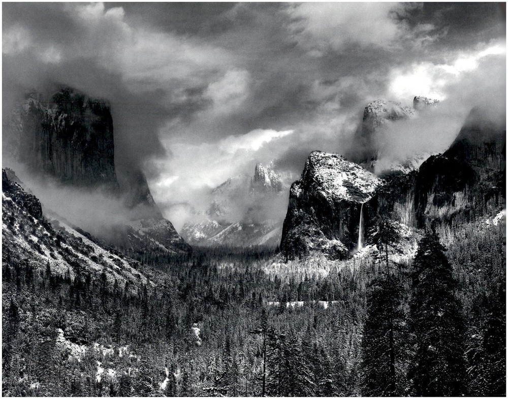1940 1990s Ansel Adams Clearing Winter Storm Yosemite National Park Art Photo