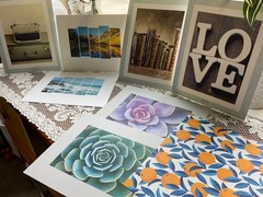 Art Photos on Card Stock. 8×10 ready to frame. Lot of 8 pieces, various themes.