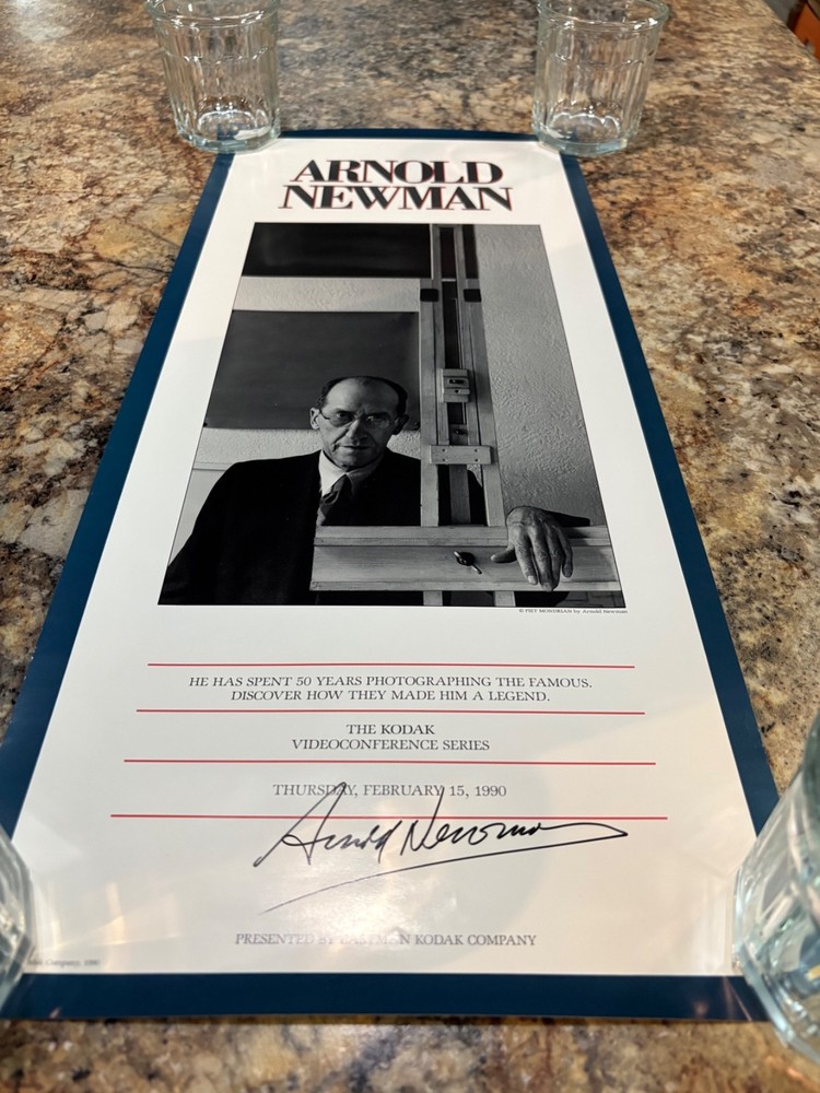 Arnold Newman autographed Kodak video conference series panel Piet Mondrian