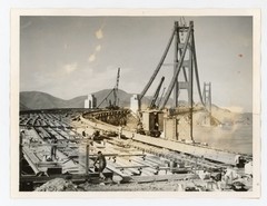 Construction of Golden Gate Bridge San Francisco California 1936 Press Photo