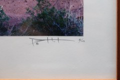 Framed Signed David Pettit 8/02 Photograph Keet Seel Puebloan Cliff Dwelling AZ