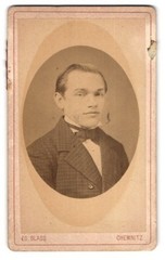 Photograph Ed. Blass, Chemnitz, Friedrichstr. 12, Portrait Young Man in Suit