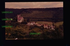 Slide Burg Berneck panorama Altensteig red engraving 1960