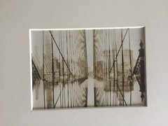 NEW YORK CITY ART ARCHITECTURAL STUDY: New York through Brooklyn Bridge Photo