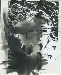 Abstract surreal face vintage art photo