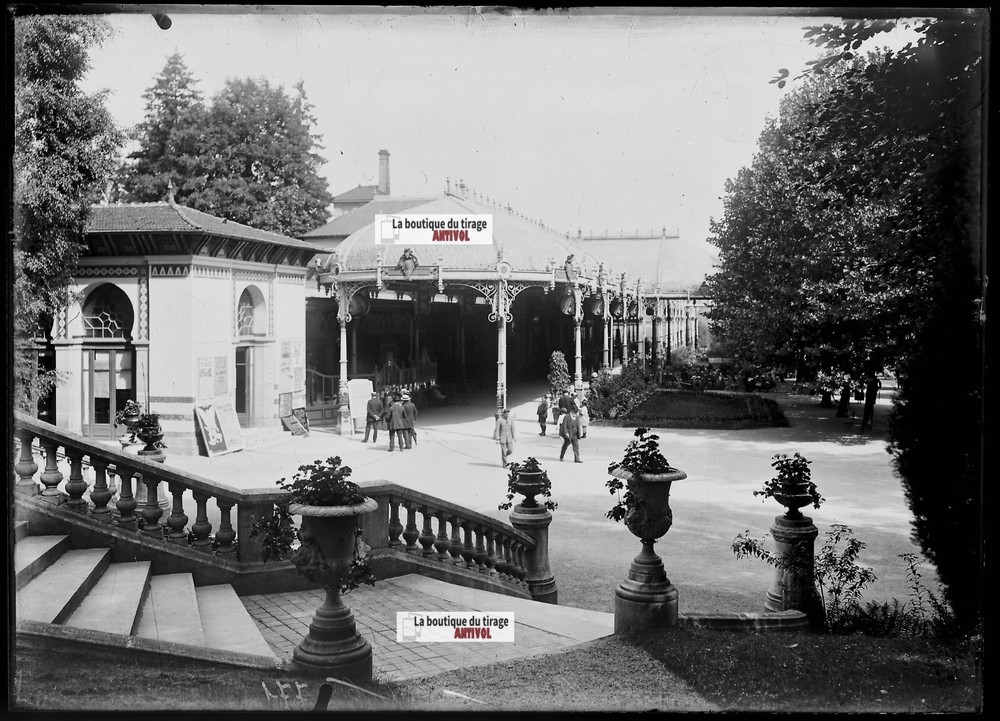 Antique Glass Negative Black and White 13×18 cm Vittel Thermal Baths Gallery