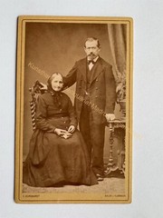 orig. CDV photo photography photo picture old fashion around 1875 Aalen Couple Burghardt