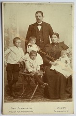 orig. KAB Cabinet Photo Photography Picture Old Fashion around 1890 Aalen Family