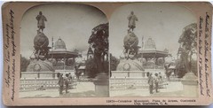 Guatemala Monument To Christopher Columbus C1900 Stereo Photo Vintage