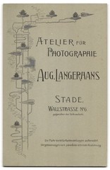Photograph Aug Langerhans, Stade, wedding couple in black wedding dress and Her