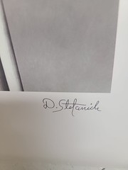 Two Signed 8×10” b&w photograph Calla lilies follower By D Stefanich 8×20 1997