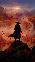 Digital Image Picture Photo Wallpaper Background Desktop Samurai AI Art Product