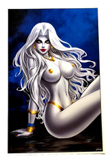 LADY DEATH EXCLUSIVE SIGNED COFFIN CUSTOM LIMITED EDITION ART PRINT COA NM+