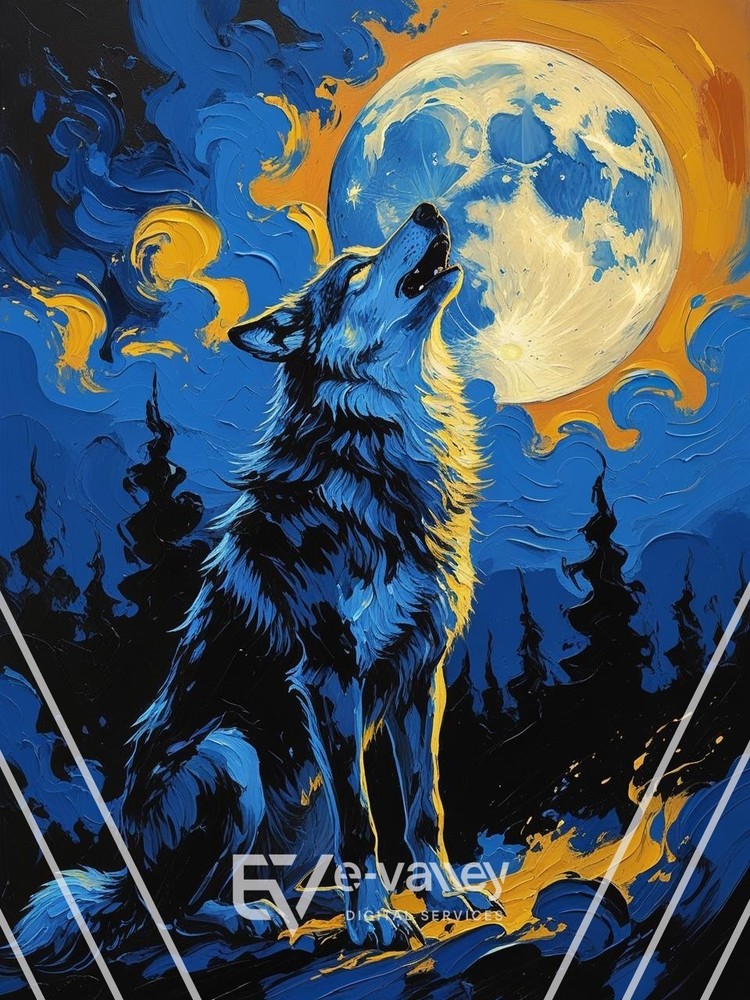 Wolf Animal Artwork Digital Product HD Image Picture Photo Wallpaper for Print