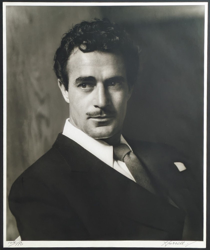 George Hurrell Signed Limited Edition Gilbert Roland, 20×24 Gelatin Silver Print