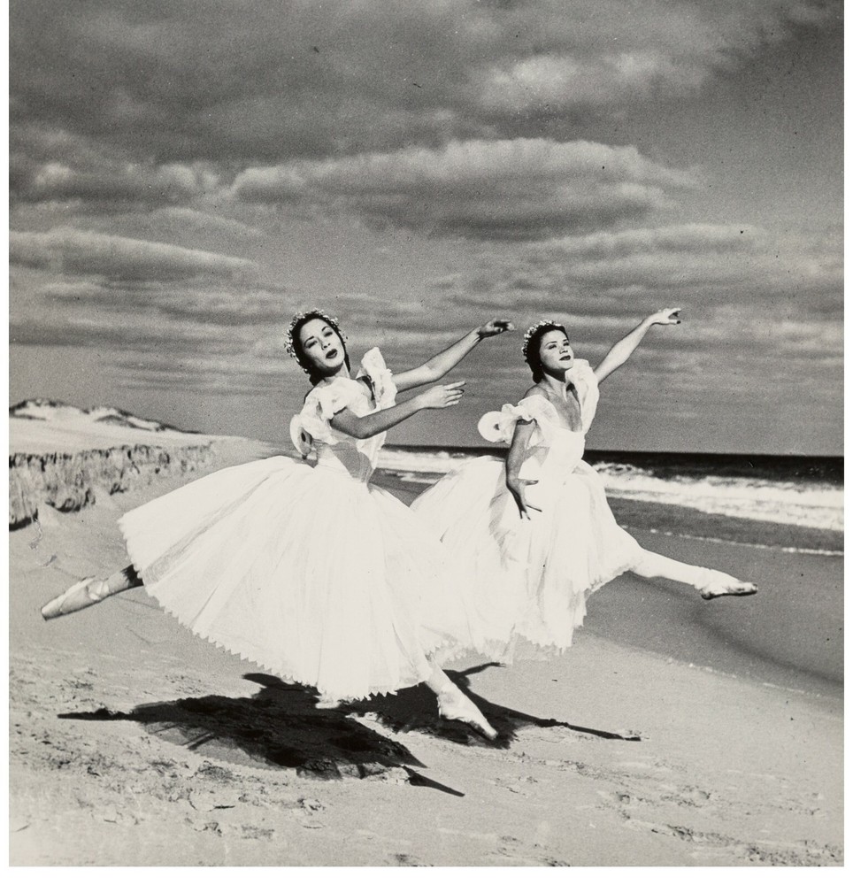 Philippe Halsman Original 1947 Gelatin Silver Photo Ballerinas on the Beach