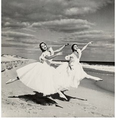 Philippe Halsman Original 1947 Gelatin Silver Photo Ballerinas on the Beach
