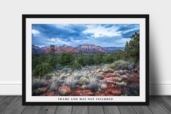 Photography Print of Red Rocks and Desert Landscape Near Sedona Arizona