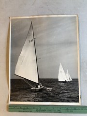 3 Large Vtg Professional Black & White Photo Sailboats Windmill Lobster Shacks