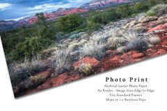 Photography Print of Red Rocks and Desert Landscape Near Sedona Arizona