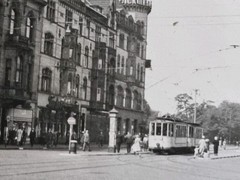 Genuine Photo, Düsseldorf 1939- Graf-Adolf-Platz, tram (X)