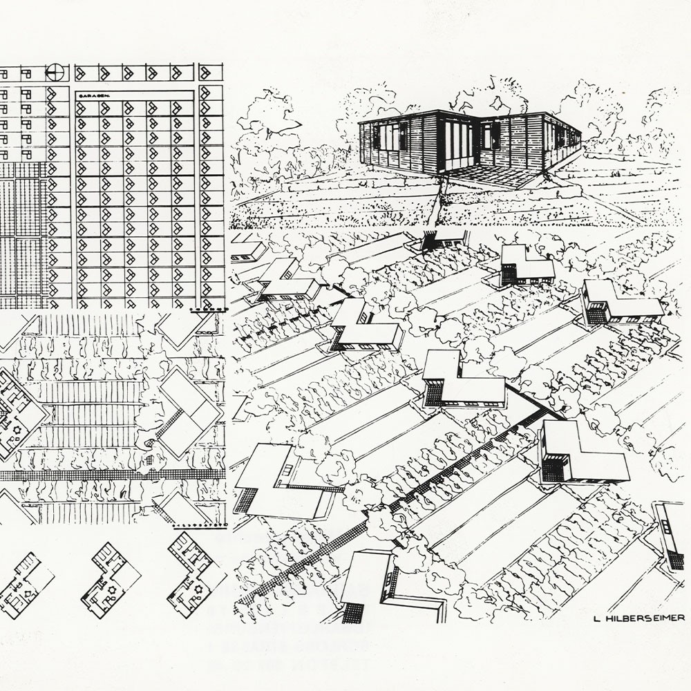 Ludwig Hilberseimer Bauhaus Dessau architectural design 1930/31 photograph print