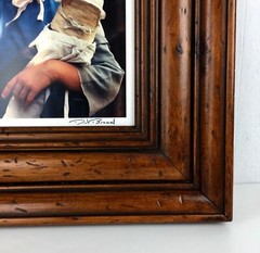 DICK BROWN Amish Girl Child Photo Picture Signed Folk Art Wall Decor PA Gift