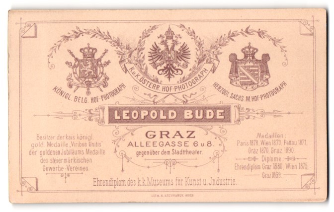 Photograph Leopold Bude, Graz, Alleegasse 6 and 8, rear view, front view