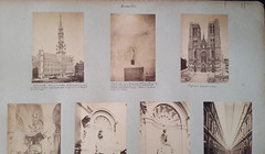 Rare Photo Board City Brussels Late 19th – Early 20th Century Belgium Monuments