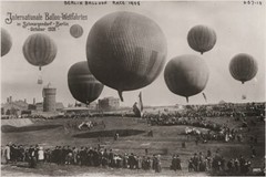 GERMAN international balloon race VINTAGE PHOTO 1908 b/w photography 20×30