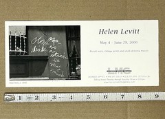 Helen Levitt (1913-2009) Art Photography Announcement Card 2000 LMG Gallery