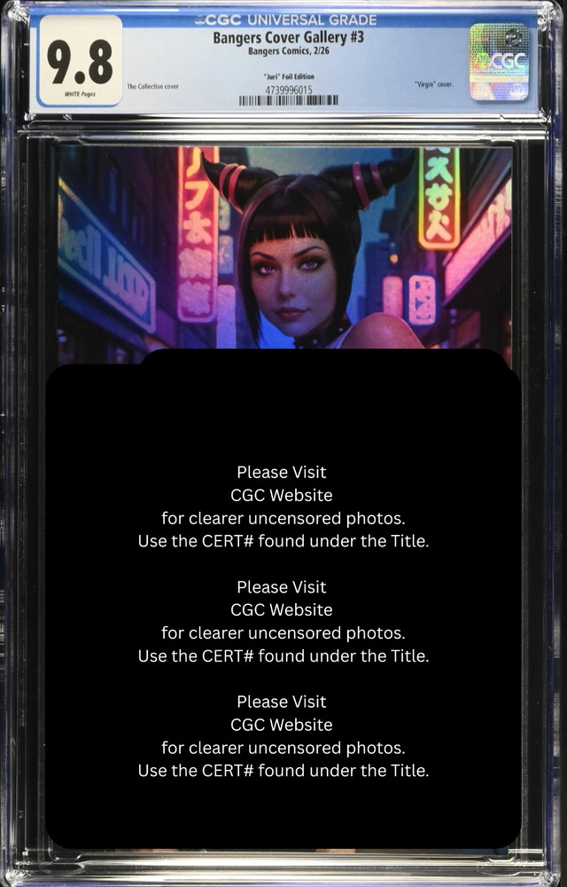 FOIL 2026 Bangers Comics Juri Cosplay VIRGIN Full Chase Variant LE 10 CGC 9.8!