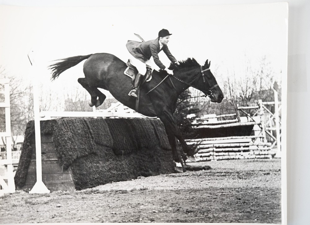 Vintage Film Photo France Equestrian Horse Show Jumping 18X24cm 1970