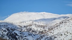 Photo Digital Product Illustration. Snow in Israel. Israel, Hermon mountain.