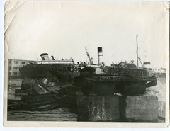 Old Photo Ship on Land, 1955, 18x24cm