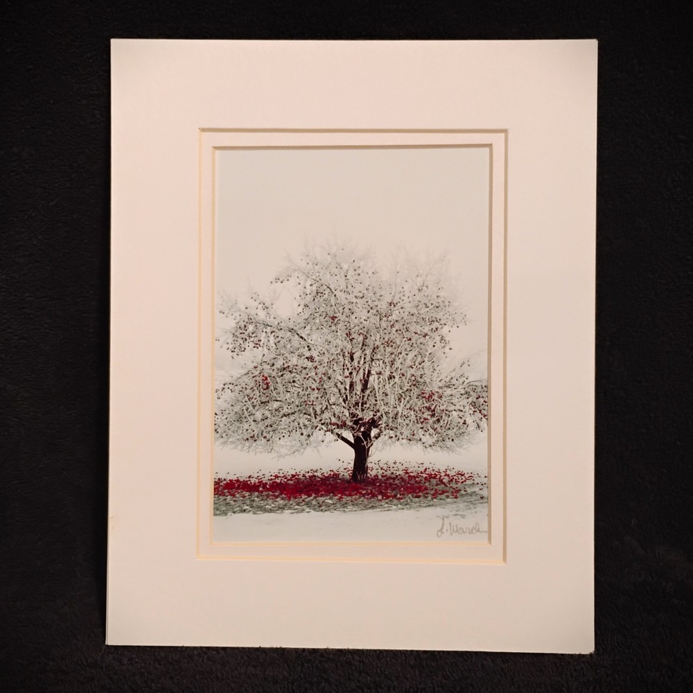 Apple Tree Winter Landscape Photography 8×10 Matted Photo Print Wall Art London