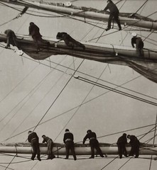 Sailboat “Tovarishch” in Odesa Seaport Photo, Black and White Vintage Photo