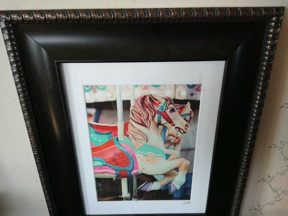 PHOTO (2012) CAROUSEL HORSES (Page)(Signed) No Frame OF