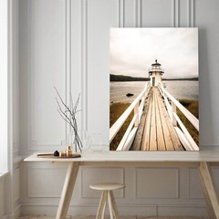 Doubling Point Lighthouse Photo Wall Art Print in Bath Maine, Photography Art