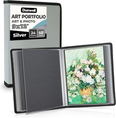 Art Portfolio 8.5×11 Folder (Ruby), Black Mounting Paper, Portfolio Binder for A