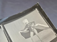 NEWLY FOUND! Hendrickson PHOTO Contact Sheet Proof JULIET PROWSE POSING FUR HAT