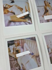 Polaroid Photo – Set of 4 Nude Tattoo Model, Nude Instant Color Photo – Original