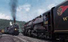 Photo Art Print of two Western Maryland Railway 4-6-6-4 M2 Locomotives, 1951