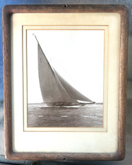 Antique BEKEN of COWES Yacht, Boat PHOTO, Signed 1931 – CAMBRIA (14415), Sailing