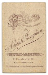 Photograph Adolph Junghans, Neustadt-Magdeburg, Breitweg 21, portrait of a bä