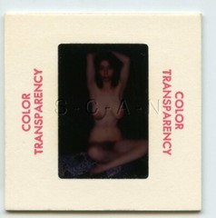 Org Nude Camera Club 60s 35mm Slide / Negative- Super Endowed Woman- Brunette #6