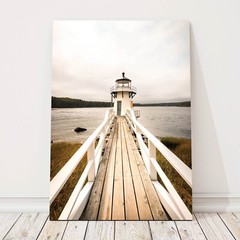 Doubling Point Lighthouse Photo Wall Art Print in Bath Maine, Photography Art