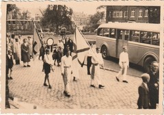 Vintage Photo Banner Consecration & Kevelaer Pilgrimage 1950