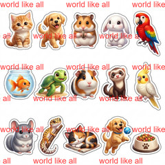 Printable Digital Stickers | Cute Cartoon Kids Sticker Bundle | 4K